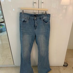 Fashion Nova Light Blue Flare Jeans